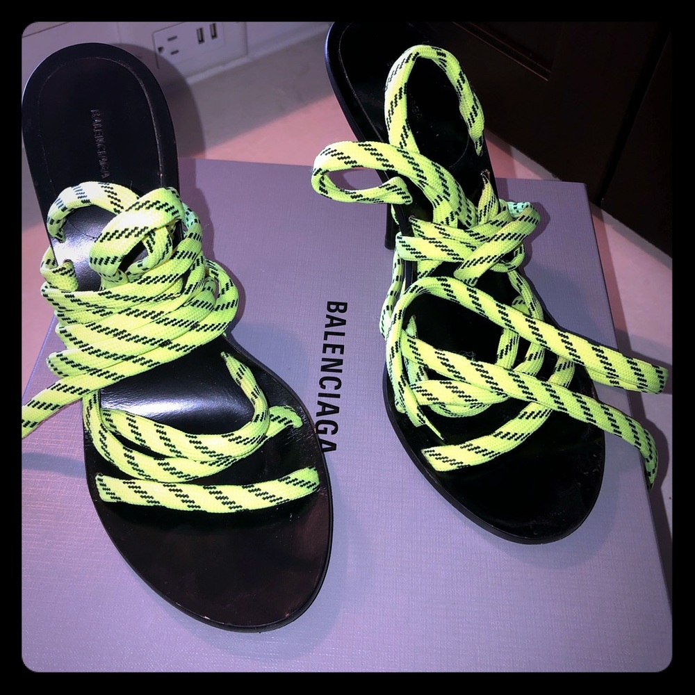Balenciaga lace up heels